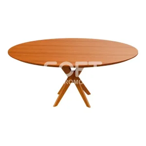 MESA AGN VITORIA REDONDA 130CM TAMPO LAMINADO MADEIRA