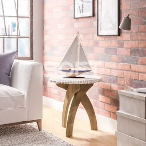 MESA APOIO ARTELY  JADE OFF WHITE / PINHO