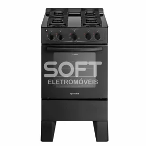 FOGAO 4B ATLAS MILAO GLASS PRETO