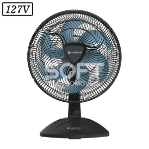 VENTILADOR CADENCE EROS TURBO VTR409 40CM 6 PAS 3 VEL 127V PRETO / AZU