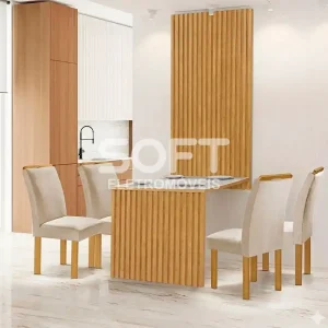 CJ MESA 4C CEL MOVEIS CANCUN RETANGULAR 120X90 TAMPO CANCUN C/VDO CAD.LONDRES TEC 169 CINAMOMO