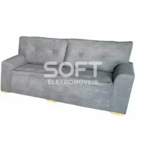 ESTOFADO MALU 3 LUGARES PARMA GRAFITE VELUDO