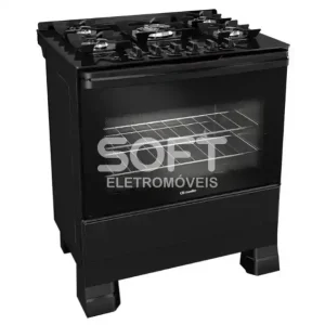 FOGAO 5B MUELLER MFV5BF MESA VIDRO PRETO FOSCO