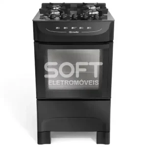 FOGAO 4B MUELLER MFV4BB MESA VIDRO PRETO