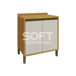 BALCAO RONIPA 2P ABRIR TEMPRANILLO 80CM AMENDOA/OFF WHITE