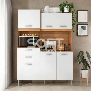 KIT 6P 2G DEMOBILE HARMONIA AMENDOLA/BRANCO