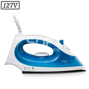 FERRO DE PASSAR ELGIN A VAPOR IRON PRESS 127V BRANCO/AZUL
