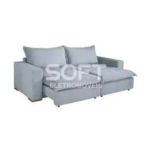 ESTOFADO DESIGN MILANO RETRATIL CAMA MARTE CINZA