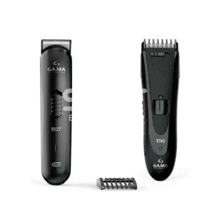 KIT MAQUINA CORTAR CABELO GAMA T747 BLACK TITANIUM USB