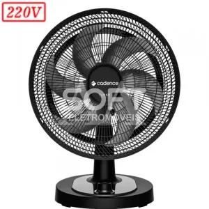 VENTILADOR CADENCE TURBO CONFORTO VTR470 42CM 6 PAS 3 VEL 220V PRETO