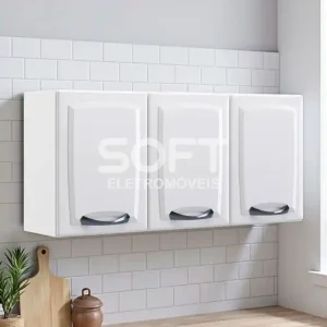 ARMARIO ITATIAIA 3P. ABRIR S/ VIDRO NEW PREMIUM 120 BRANCO 1858