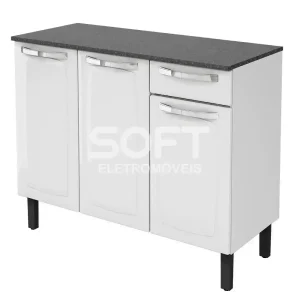 BALCAO ITATIAIA 3P 1G C/ TAMPO ROSE IG3G1 105CM BRANCO 1871