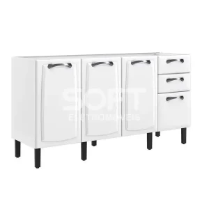 BALCAO ITATIAIA 4P 2G S/ TAMPO NEW PREMIUM 160CM BRANCO 1867