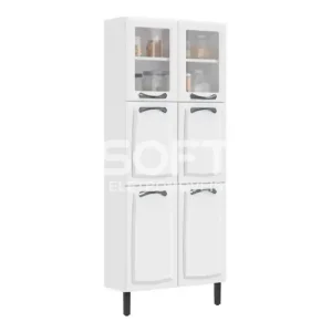 PANELEIRO ITATIAIA 6P. 2 C/ VIDRO NEW PREMIUM 80CM BRANCO 1882