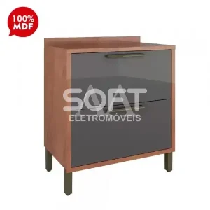 BALCAO RONIPA 1P 1G SYRAH 80CM CASTANHO / CHUMBO