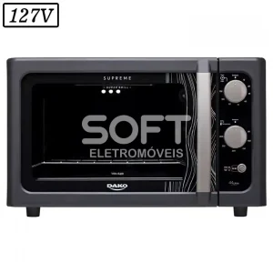 FORNO ELETRICO DAKO SUPREME 44L 127V PRETO