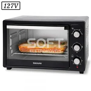 FORNO ELETRICO SUGGAR 42L 127V PRETO