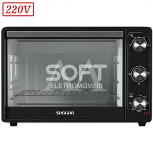 FORNO ELETRICO SUGGAR 42L 220V PRETO