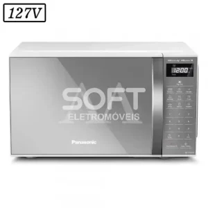 FORNO MICROONDAS PANASONIC NN-ST27LWRUN 21L 127V BRANCO ESPELHO