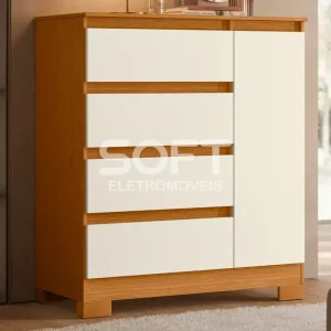 COMODA 4G ALBATROZ OLIMPIA C/SAP CINAMOMO/OFF WHITE