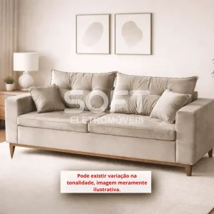 ESTOFADO RG EGITO 1.90 C/PILLOW BEGE ESCURO INCA 16