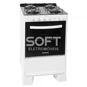 FOGAO 4B SUGGAR PISO COOK GLASS MESA VIDRO BRANCO