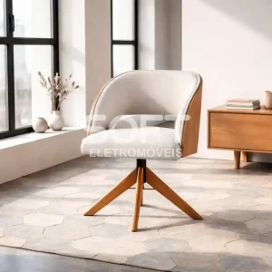 POLTRONA CEL MOVEIS GIRATORIA RAISSA TEC 178 CINAMOMO