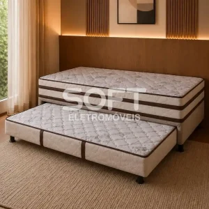 CAMA BOX D28 88X188X54 DESIGN REAL C/AUXILIAR