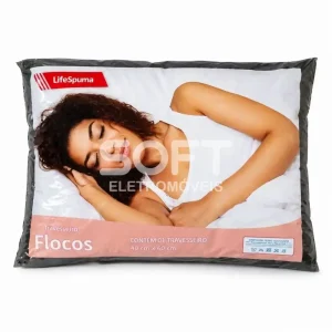 TRAVESSEIRO LIFESPUMA FLOCOS 40x60 CORES DIVERSAS