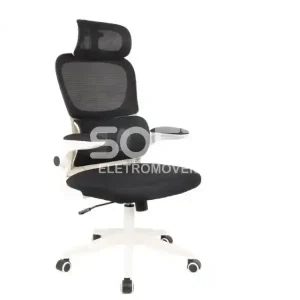 CADEIRA OFFICE MAXPRINT ARANTES PRETO/BRANCO