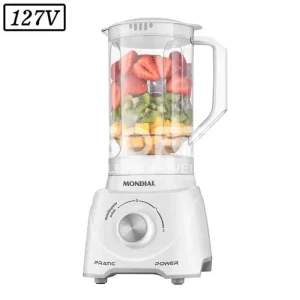 LIQUIDIFICADOR MONDIAL PRATIC POWER L-97-W 2 VEL 127V BRANCO