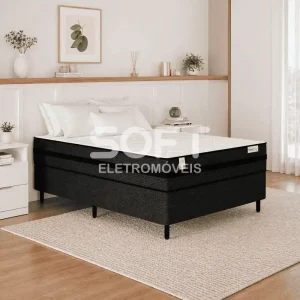 CJ BASE BOX/COLCHAO 138X188X67 PLUMATEX SMARTILHEUS BLACK MOLAS ENSACADAS