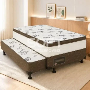 CAMA BOX 88X188X48 HOPEMAG NEW CHICAGO C/ AUXILIAR