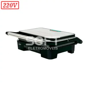 SANDUICHEIRA GRILL MALLORY ASTERIA COMPACT 900W 220V INOX/PRETA