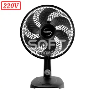 VENTILADOR MALLORY TURBO COMPACT 30CM 6 PAS 3 VEL 220V PRETO/GRAFITE