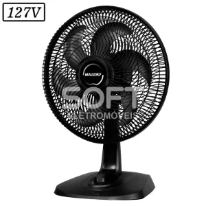 VENTILADOR MALLORY TURBO FRESH 2 EM 1 40CM 6 PAS 3 VEL 127V PRETO