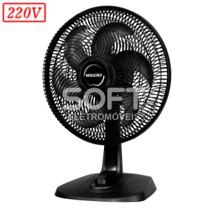 VENTILADOR MALLORY TURBO FRESH 2 EM 1 40CM 6 PAS 3 VEL 220V PRETO