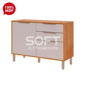 BALCAO MGM 2P 2G DIVINA ESPLENDIDA 120CM CINAMOMO/OFF WHITE