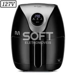 FRITADEIRA MULTILASER AIR FRYER DIGITAL 4L GO205 1500W 127V PRETA