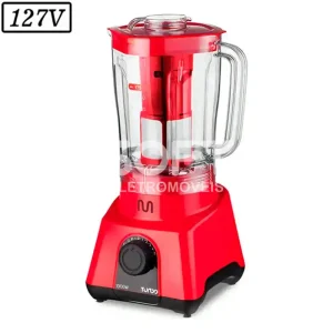 LIQUIDIFICADOR MULTILASER TURBO LQ1003 1000W 8 VEL 127V VERMELHO
