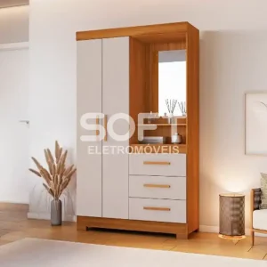 ROUPEIRO 2P. ABRIR 3G C/ ESPELHO NOTAVEL NT 6020 FREIJO TREND / OFF W