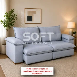 ESTOFADO DESIGN APOLO RETRATIL MARTE CINZA