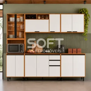 COZINHA POLIMAN RAVENA 13P 2G FREIJO/OFF ACETINADO