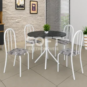 CJ MESA SOMA 4C ANE B 75CM REDONDA PARAOPEBA BRANCO