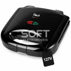 SANDUICHEIRA EASY GRILL RED MOBILE 750W SA100 127V PRETA