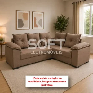 ESTOFADO LIFESPUMA LUGARES PAULINHA CANTO BEGE