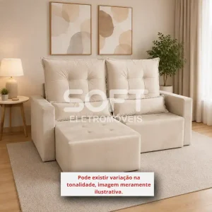 ESTOFADO RG BELO CAMPO RETRATIL 1.60 BEGE
