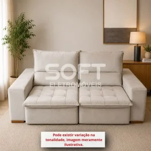 ESTOFADO BOMFLEX CHILE RETRATIL BEGE VELUDO ASTECA 04