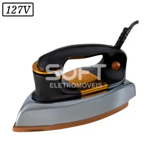 FERRO DE PASSAR PHILCO PFE01P SECO 127V PRETO/DOURADO