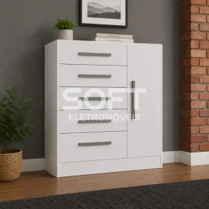 COMODA 5G 1P. ABRIR RODIAL CORAIS BRANCO 1CO1522